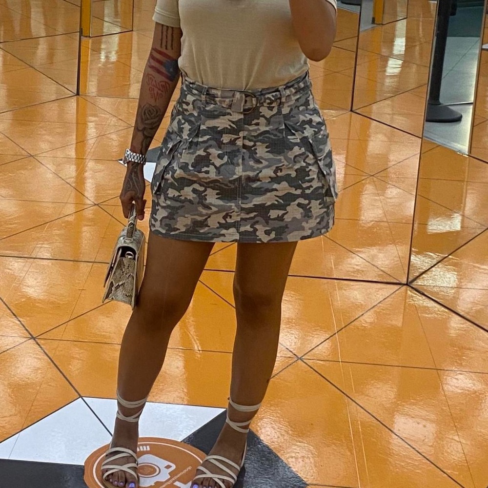 Camo Mini Skirt Us Size 8